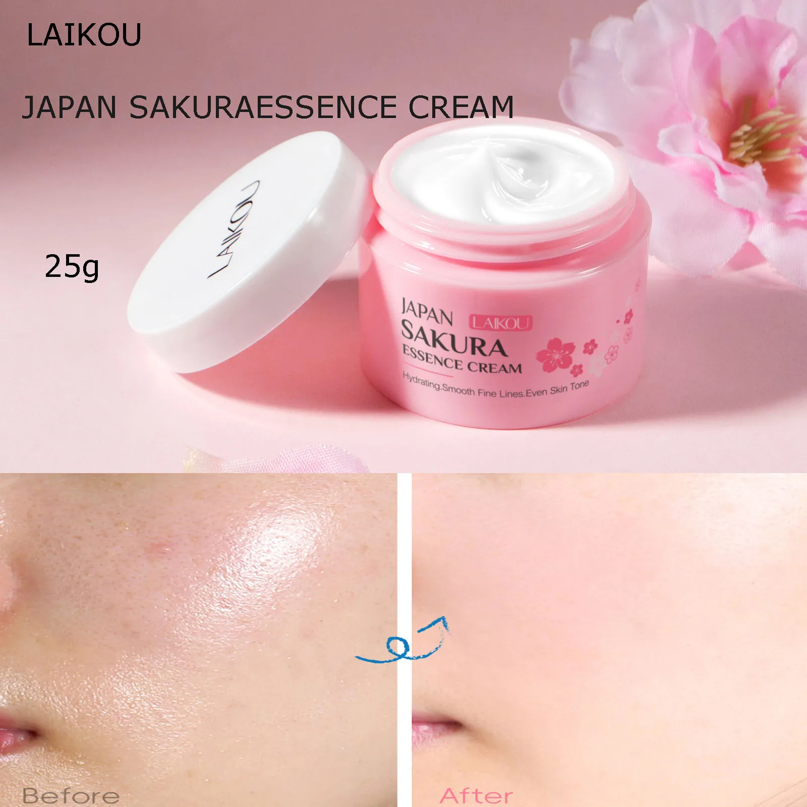 LAIKOU 5PCS Japan Sakura Essence Face Cream Moisturizing Brighten Nourish Cherry Blossom Facial Cream Korean Skin Care
LAIKOU 5PCS Japan Sakura Essence Face Cream Moisturizing Brighten Nourish Cherry Blossom Facial Cream Korean Skin Care