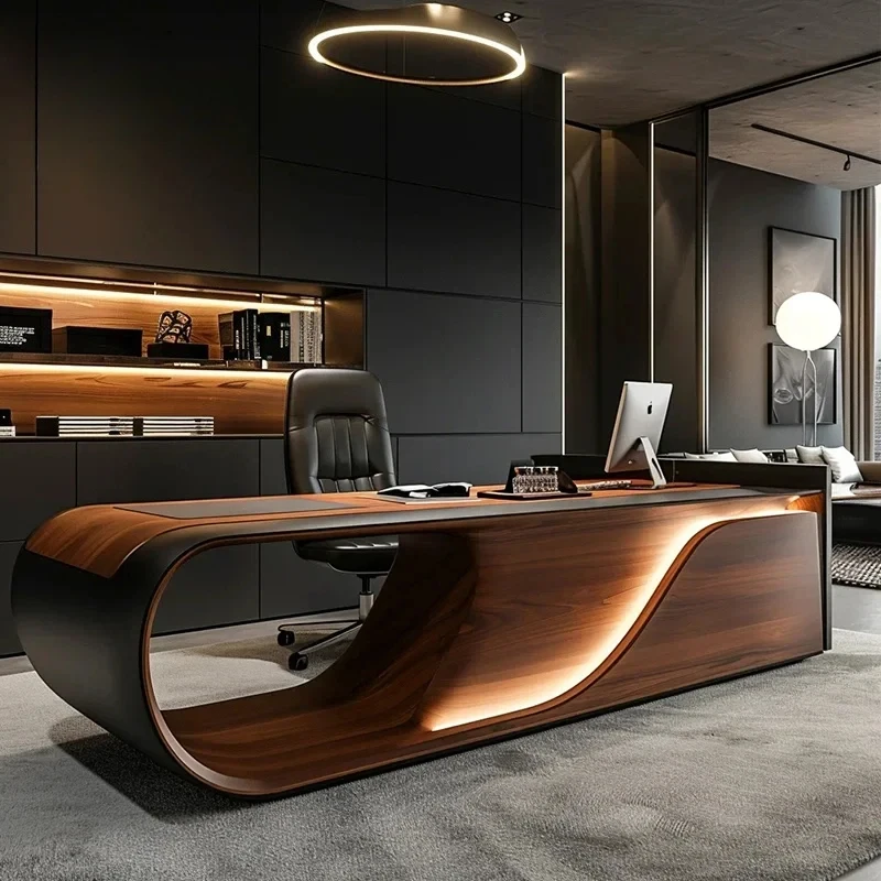 New Chinese Wooden Modern Simple Executive Desk With Drawers High-end Luxury Boss Table
New Chinese Wooden Modern Simple Executive Desk With Drawers High-end Luxury Boss Table