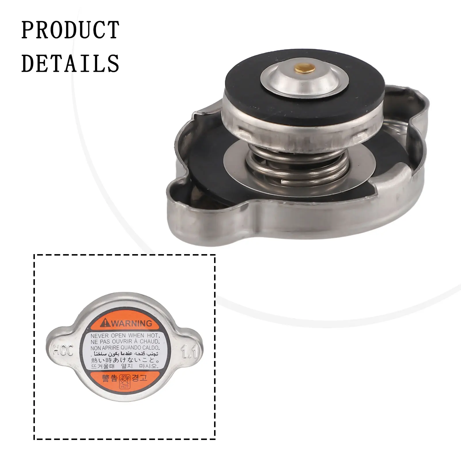 253303K000 Radiator Cap Radiator Cap Assembly 1.6L 2.0L 2.4L 2.5L 2.7L 3.3L 3.5L 3.8L 4.6L ForHYUNDAI For KIA 99-13 Height 25 Mm
253303K000 Radiator Cap Radiator Cap Assembly 1.6L 2.0L 2.4L 2.5L 2.7L 3.3L 3.5L 3.8L 4.6L ForHYUNDAI For KIA 99-13 Height 25 Mm