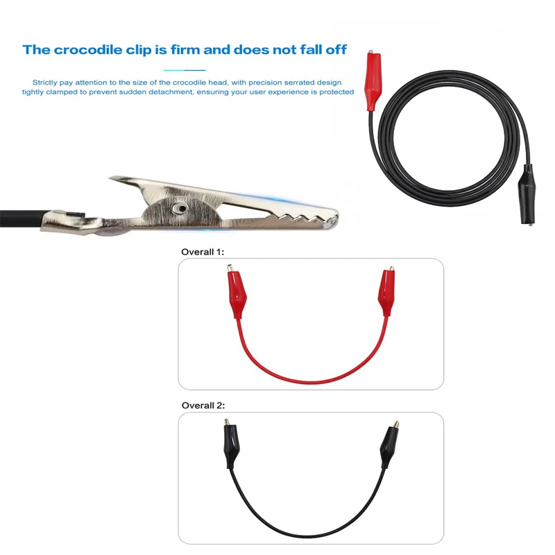 2PCS plastic Alligator Clips Electrical DIY Test Leads Alligator Double-ended Crocodile Clips Roach Clip Test Jumper Wire 46CM
2PCS plastic Alligator Clips Electrical DIY Test Leads Alligator Double-ended Crocodile Clips Roach Clip Test Jumper Wire 46CM