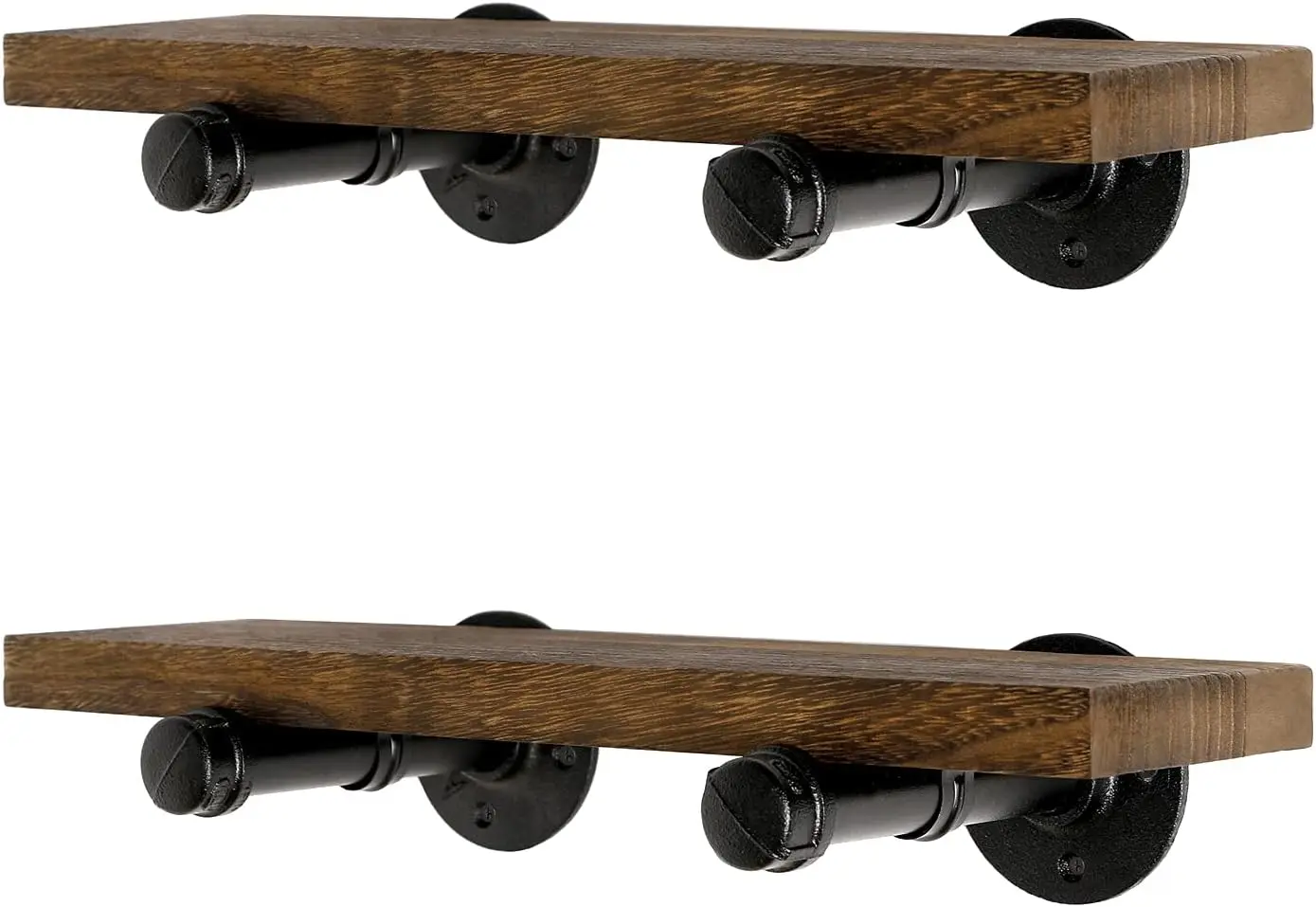 Wall Mounted Floating Shelves, Floating Shelves with Industrial Pipe Brackets Set of 2 Rustic Wood Storage Shelf for Be
Wall Mounted Floating Shelves, Floating Shelves with Industrial Pipe Brackets Set of 2 Rustic Wood Storage Shelf for Be