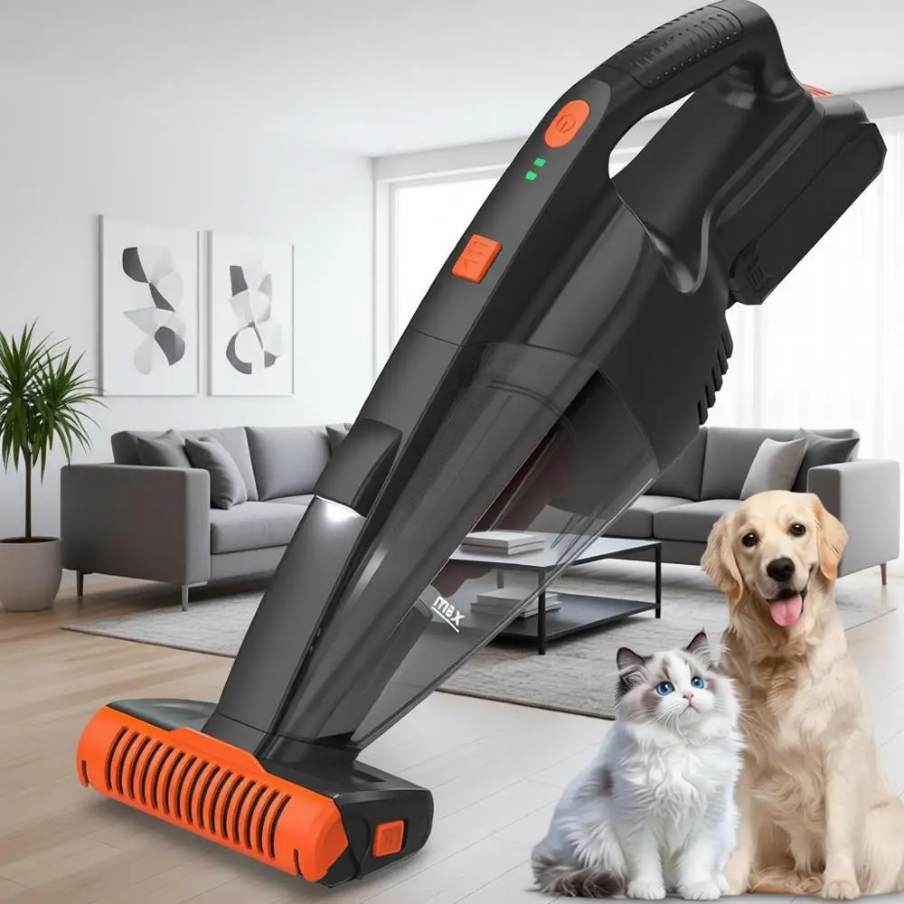 Handheld Vacuum Cordless Rechargeable with LED, 10000Pa Suction, 20V Lightweight Portable Hand Vacuum with Multi-Nozzles & Washa
Handheld Vacuum Cordless Rechargeable with LED, 10000Pa Suction, 20V Lightweight Portable Hand Vacuum with Multi-Nozzles & Washa