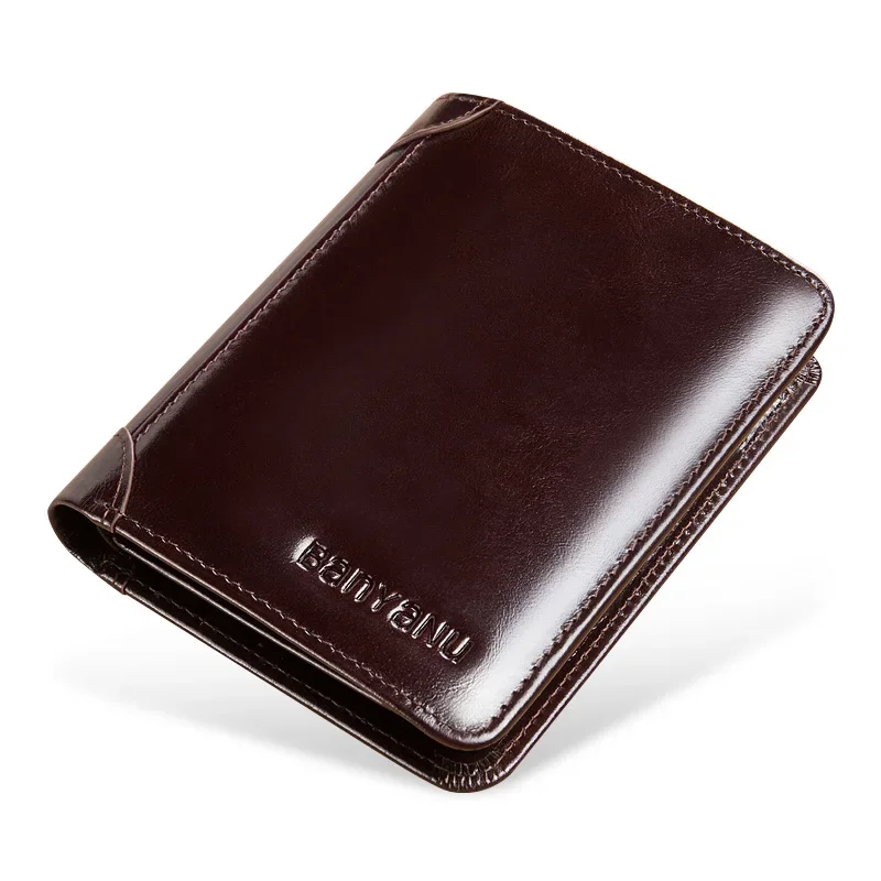 Genuine Leather Wallet for Men with RFID Trifold Business Short Small Cowskin Purse with ID Window and Credit Card Holder
Genuine Leather Wallet for Men with RFID Trifold Business Short Small Cowskin Purse with ID Window and Credit Card Holder