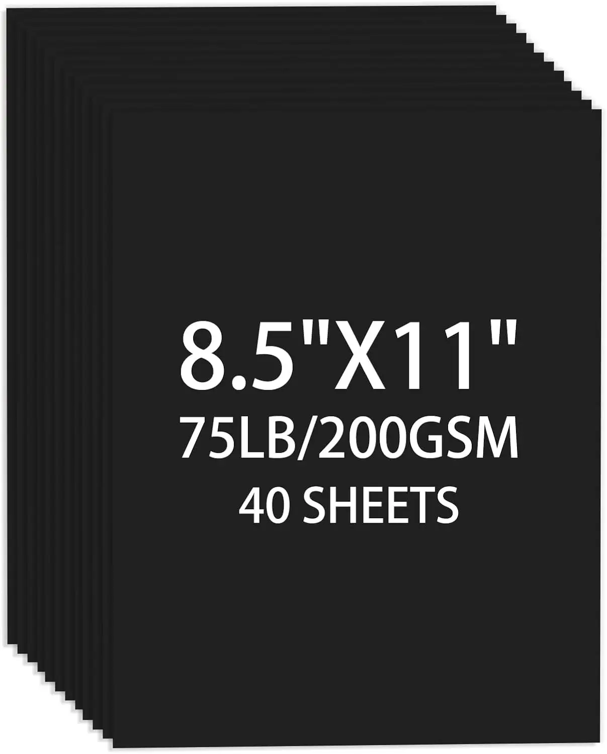 Premium 75lb/200gsm Black Cardstock Paper, 8.5x11 Inches, 40 Sheets for Art, Drawing, Invitations, DIY Cards & Craft Projects
Premium 75lb/200gsm Black Cardstock Paper, 8.5x11 Inches, 40 Sheets for Art, Drawing, Invitations, DIY Cards & Craft Projects