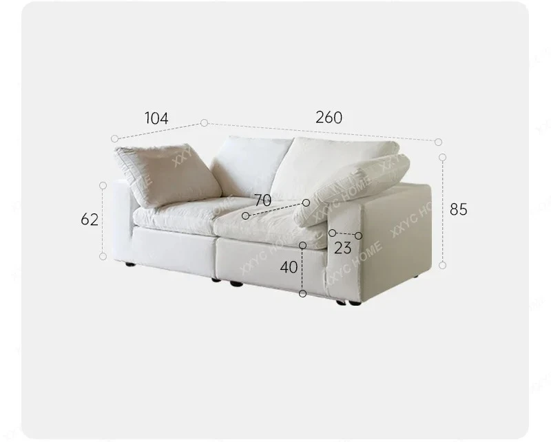A Cloud sofa Cream wind living room Straight row sofa Fabric sofa Small household living room
A Cloud sofa Cream wind living room Straight row sofa Fabric sofa Small household living room