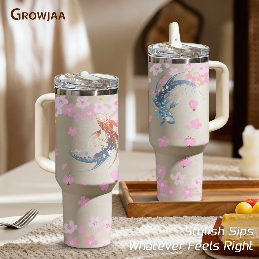 Cherry Blossom Vacuum Flasks 40oz 3rd Gen Vacuum Insulated Tumbler with Handle Straw Lid for Gym Office Travel
Cherry Blossom Vacuum Flasks 40oz 3rd Gen Vacuum Insulated Tumbler with Handle Straw Lid for Gym Office Travel