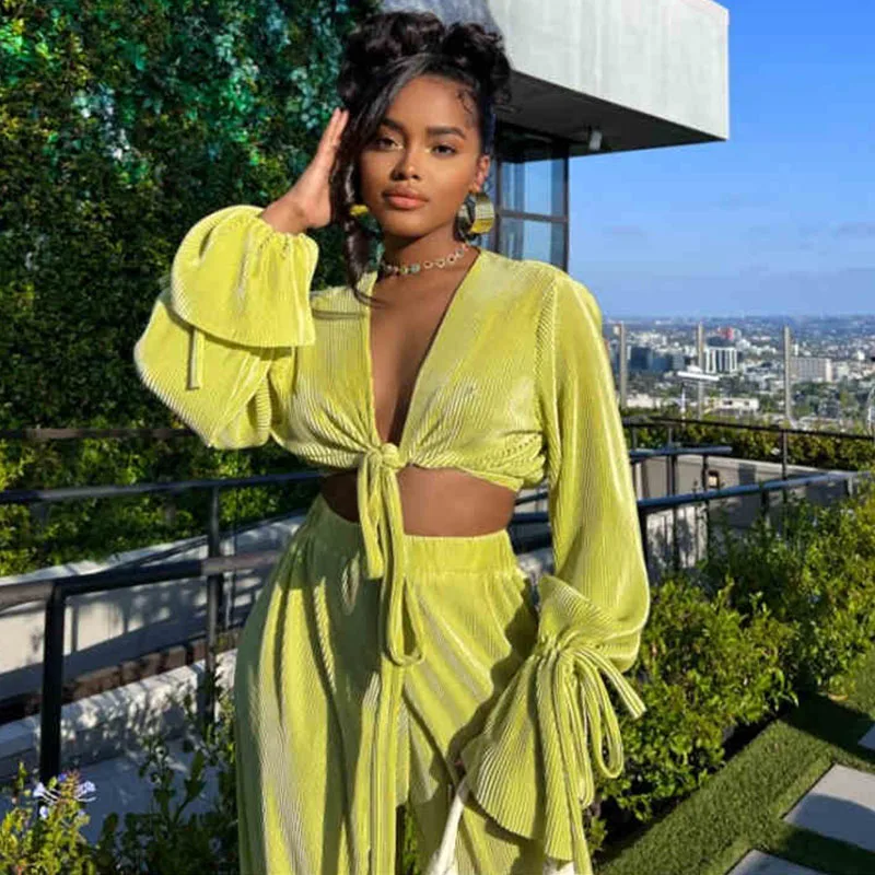 Streetwear Two Piece Set Women Fall Clothes Lace-up Shirts Top and Straight Wide Leg Pants Matching Sets Loose Casual Outfits
Streetwear Two Piece Set Women Fall Clothes Lace-up Shirts Top and Straight Wide Leg Pants Matching Sets Loose Casual Outfits