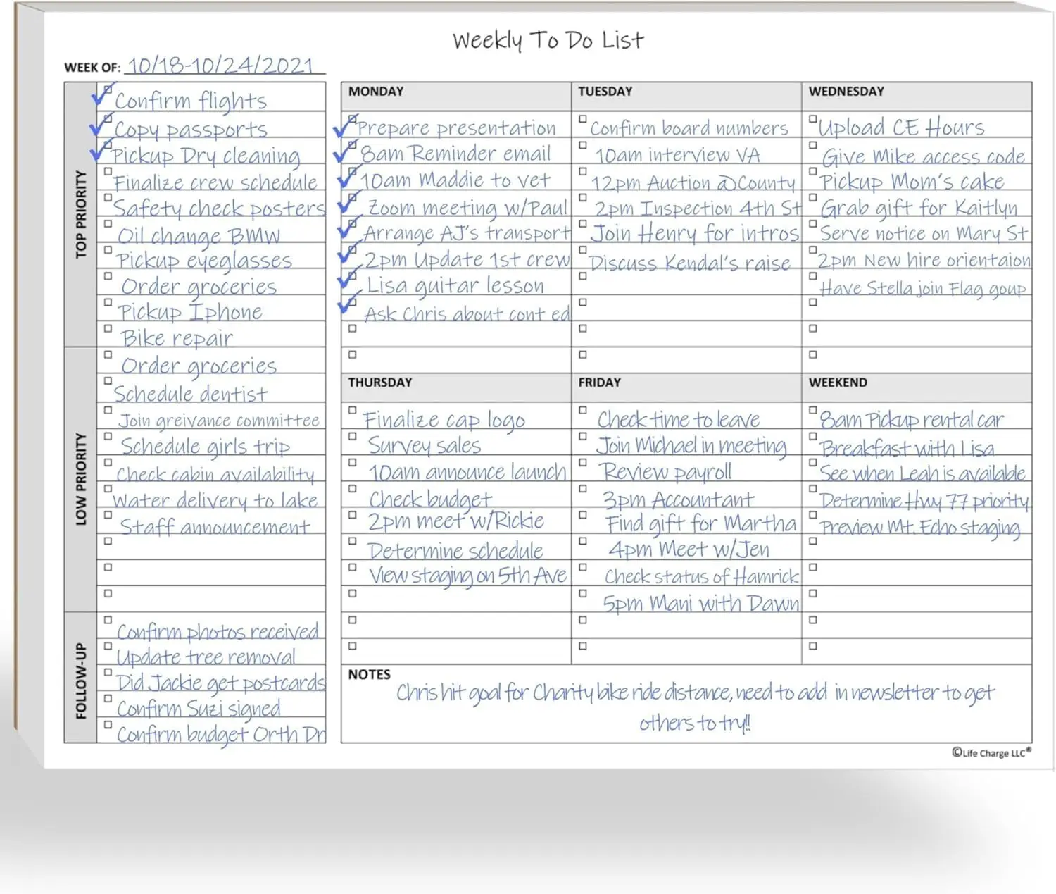 Weekly To Do List Planner Notepad 60 Page Task Planning Pad with Daily Checklist, Priority To-Do & Notes, Desk Notebook for
Weekly To Do List Planner Notepad 60 Page Task Planning Pad with Daily Checklist, Priority To-Do & Notes, Desk Notebook for