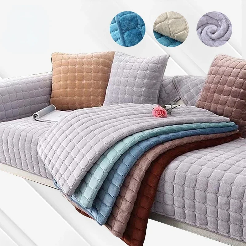 Solid Color Non-slip Sofa Cover Thicken Soft Plush Sofa Cushion Towel for Living Room Furniture Decor Slipcovers Couch Covers
Solid Color Non-slip Sofa Cover Thicken Soft Plush Sofa Cushion Towel for Living Room Furniture Decor Slipcovers Couch Covers