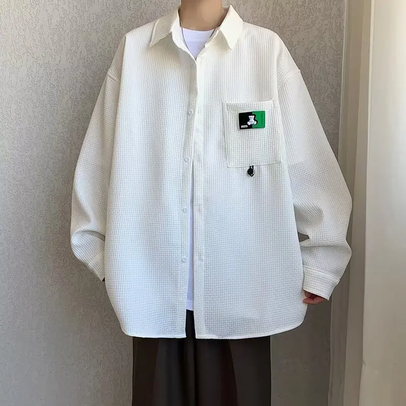 Spring Autumn Solid Color Long Sleeve Shirt for Men Japanese and Korean Fashion Harajuku Loose Casual Men's Shirt Coat Y2k
Spring Autumn Solid Color Long Sleeve Shirt for Men Japanese and Korean Fashion Harajuku Loose Casual Men's Shirt Coat Y2k