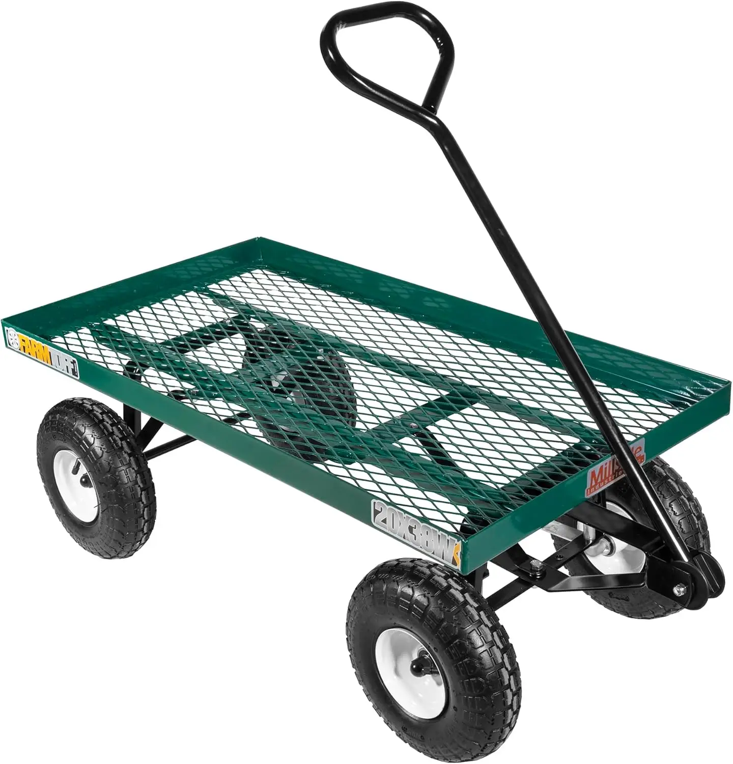 Metal Mesh Garden Wagon, 38" x 20" - Heavy-Duty Utility Cart with Pneumatic Tires, 800lb Capacity & Powder-Coated Frame
Metal Mesh Garden Wagon, 38" x 20" - Heavy-Duty Utility Cart with Pneumatic Tires, 800lb Capacity & Powder-Coated Frame