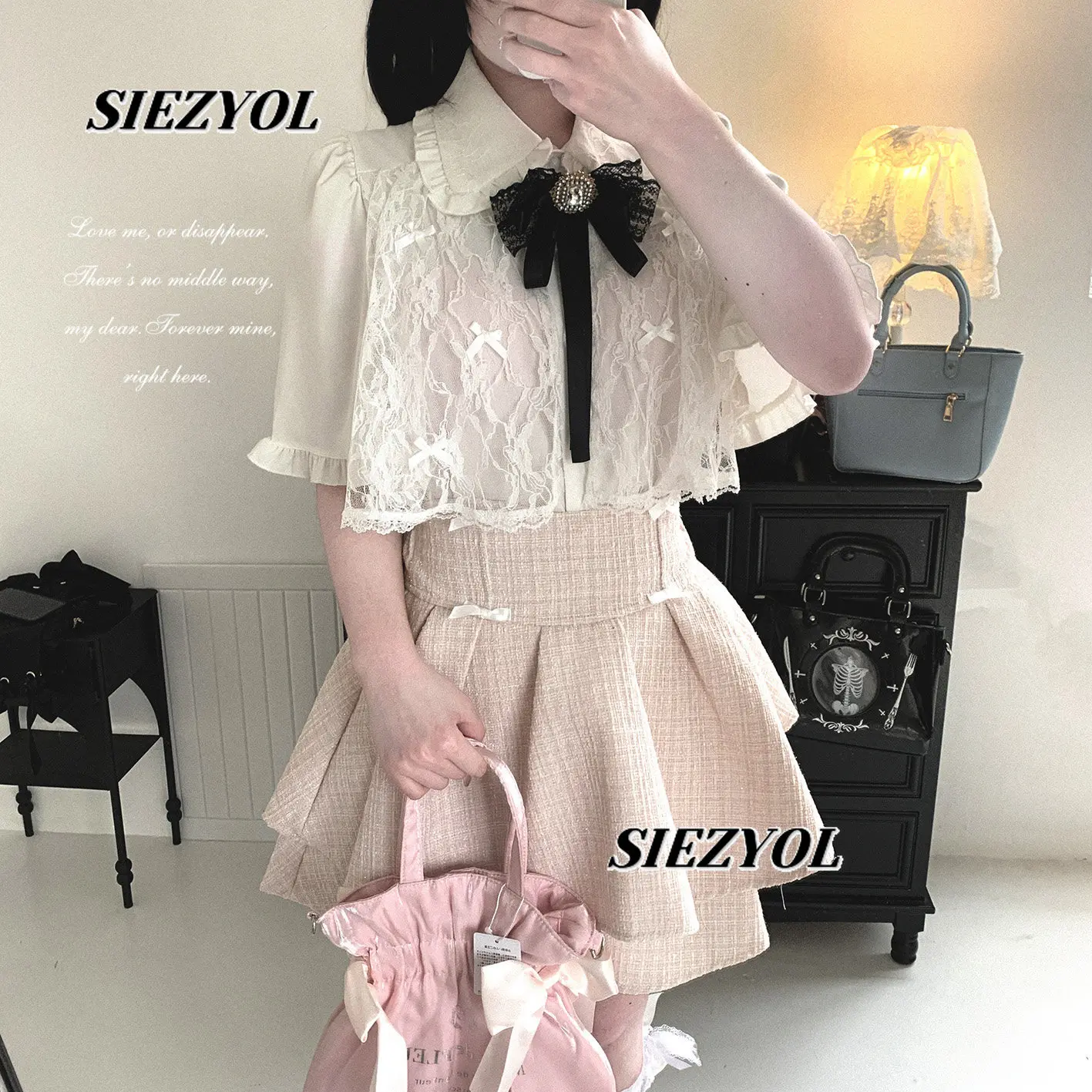 Summer New Arrival Sweet Girls Easiest for Match Tops Original Mine Series Pure Color Lace Cape Short Sleeve Shirt Camisas
Summer New Arrival Sweet Girls Easiest for Match Tops Original Mine Series Pure Color Lace Cape Short Sleeve Shirt Camisas