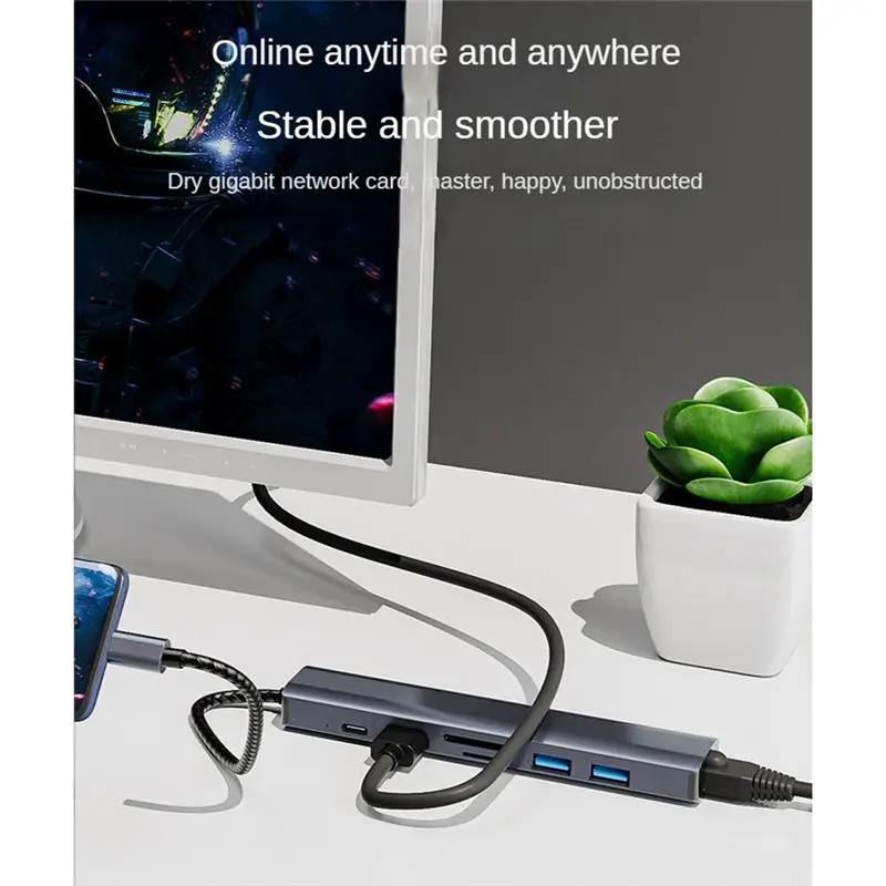 АКЦИЯ! 7-в-1 концентратор типа C, многопортовый разветвитель USB 3.0 с портами PD, устройство чтения карт памяти для вычислительных ПК, аксессуары
АКЦИЯ! 7-в-1 концентратор типа C, многопортовый разветвитель USB 3.0 с портами PD, устройство чтения карт памяти для вычислительных ПК, аксессуары