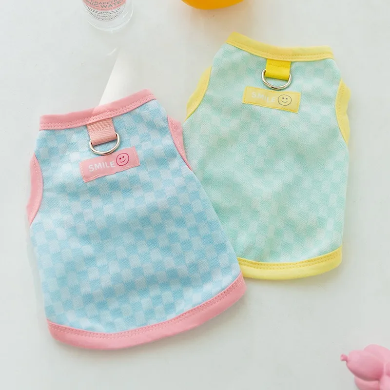 Checkerboard Dog Vest Summer Small Dog Clothes Dog Leashable Spring and Summer Teddy Summer Thin Clothing Pet Supplies
Checkerboard Dog Vest Summer Small Dog Clothes Dog Leashable Spring and Summer Teddy Summer Thin Clothing Pet Supplies