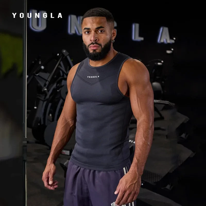 YOUNGLA Tanks for man sports fitness jogging men's vest quick drying breathable elastic training sleeveless T-shirt
YOUNGLA Tanks for man sports fitness jogging men's vest quick drying breathable elastic training sleeveless T-shirt