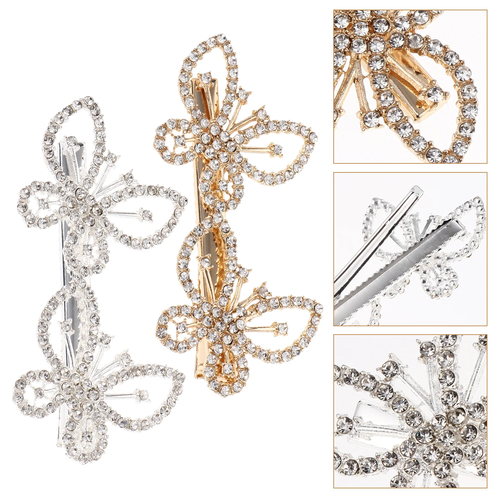 2Pcs Sweet Rhinestone Studded Butterfly Hair Clips Decorative Hairpins Party Banquet Fashion Hair Styling Accessories 
2Pcs Sweet Rhinestone Studded Butterfly Hair Clips Decorative Hairpins Party Banquet Fashion Hair Styling Accessories