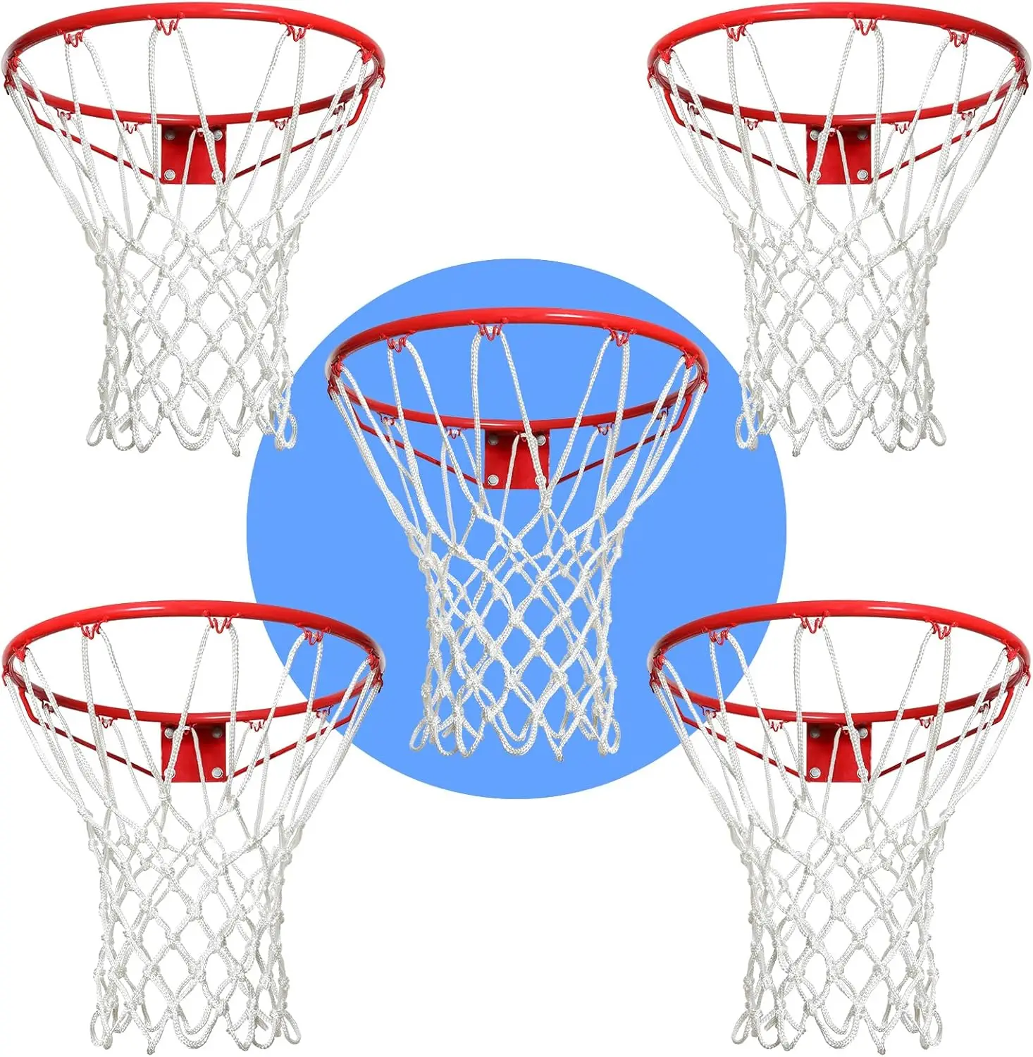 Heavy Duty Basketball Net, 12 Loops Outdoor Replacement, Anti-Whip All Weather, 7.16 oz for Standard Hoop
Heavy Duty Basketball Net, 12 Loops Outdoor Replacement, Anti-Whip All Weather, 7.16 oz for Standard Hoop