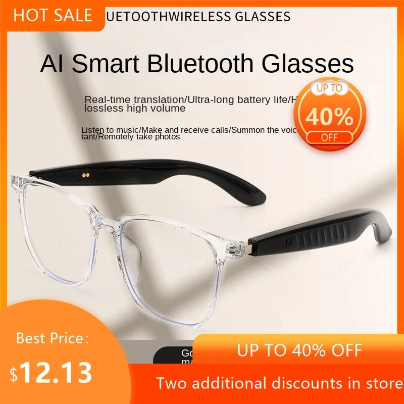 Bluetooth Smart Glasses HIFI Music Voice Assistant Hands-free Call Ultra-light Fashion Eyeglasses For Men Women Daily Use 2026
Bluetooth Smart Glasses HIFI Music Voice Assistant Hands-free Call Ultra-light Fashion Eyeglasses For Men Women Daily Use 2026