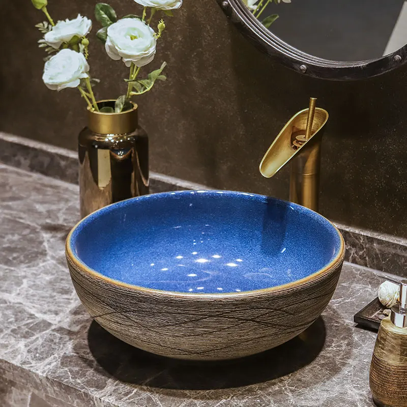 Chinese Antique ceramic sinks china wash basin Ceramic Counter Top Wash Basin Bathroom Sinks Blue And White wash bowl basin
Chinese Antique ceramic sinks china wash basin Ceramic Counter Top Wash Basin Bathroom Sinks Blue And White wash bowl basin