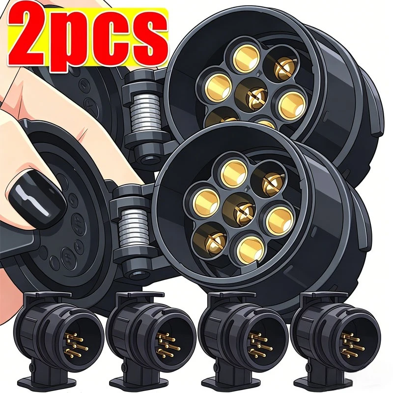 13 Pin to 7 Pin Trailer Adapter Euro Standard Socket Converter for Yacht Caravan RV ABS Copper Waterproof Connector Accessories
13 Pin to 7 Pin Trailer Adapter Euro Standard Socket Converter for Yacht Caravan RV ABS Copper Waterproof Connector Accessories
