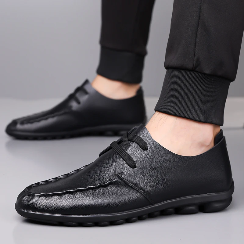Comfortable Lightweight Men's Shoes Leather Handmade Breathable Soft Bot Casual Busin Commuting Sle round Toe Men Sneakers
Comfortable Lightweight Men's Shoes Leather Handmade Breathable Soft Bot Casual Busin Commuting Sle round Toe Men Sneakers