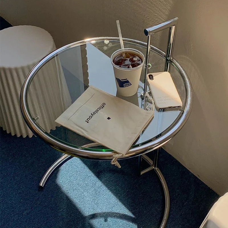 Flexible 61-91cm Glass Stainless steel Table Coffee Trolley Sofa Side Round Table Minimalism Furniture Bedside Corner Table
Flexible 61-91cm Glass Stainless steel Table Coffee Trolley Sofa Side Round Table Minimalism Furniture Bedside Corner Table