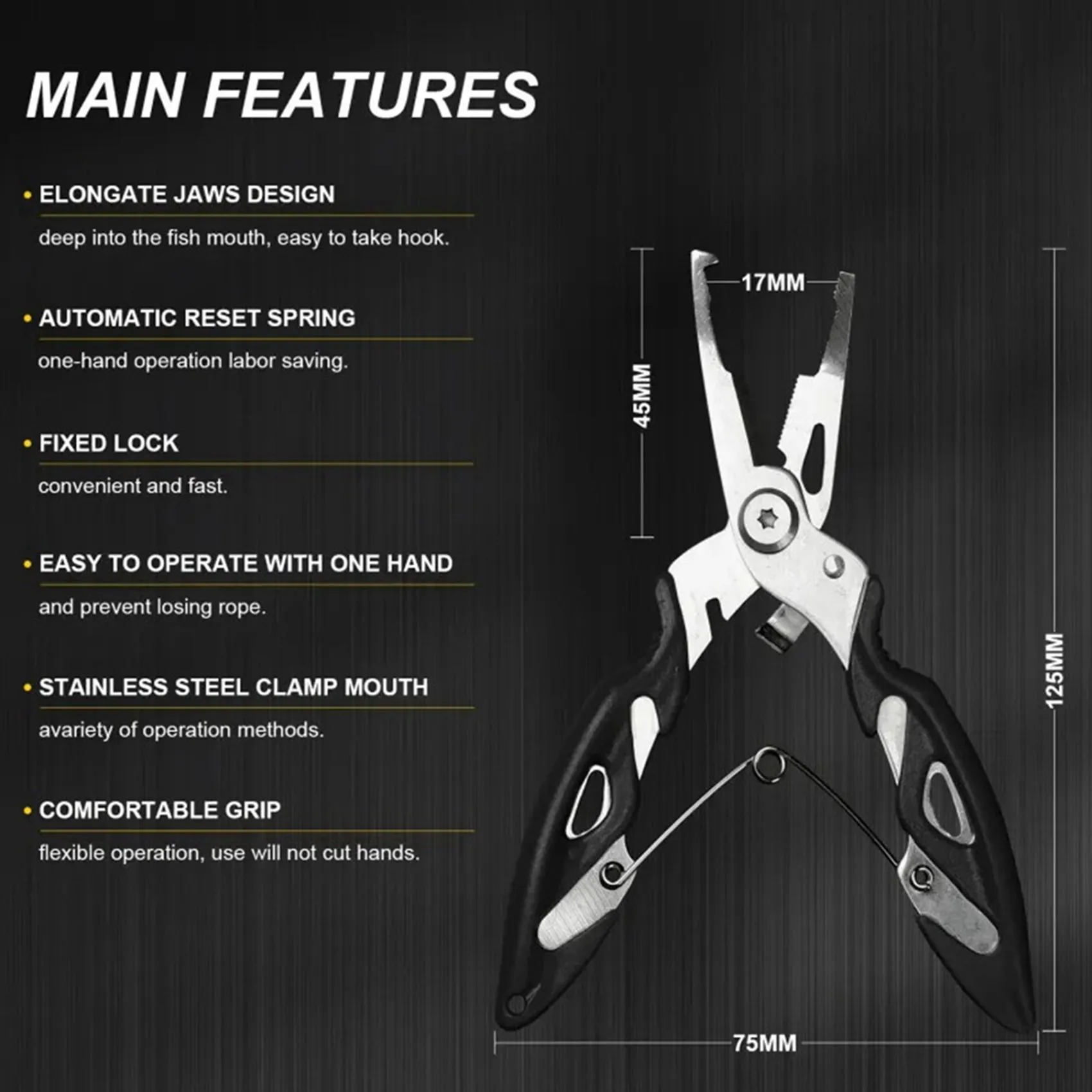 2X Fish Lip Gripper Pliers - Fishing Pliers, Outdoor Fishing Tools Plier, Ice Fishing, Fishing Gear For Men Black
2X Fish Lip Gripper Pliers - Fishing Pliers, Outdoor Fishing Tools Plier, Ice Fishing, Fishing Gear For Men Black