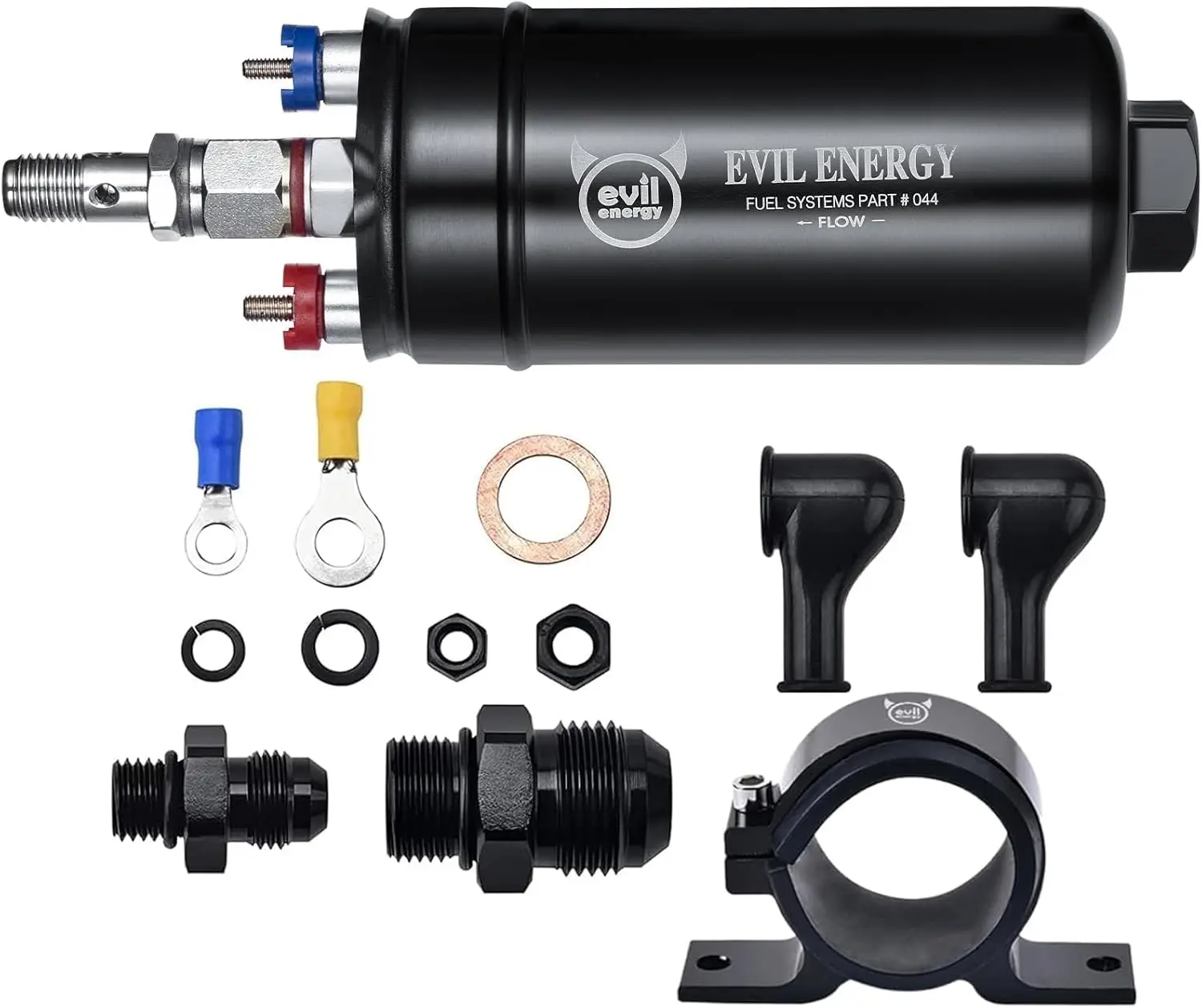 High Flow External Inline Fuel Pump 300LPH 12V with Bracket Clamp Black for Enhanced Performance
High Flow External Inline Fuel Pump 300LPH 12V with Bracket Clamp Black for Enhanced Performance