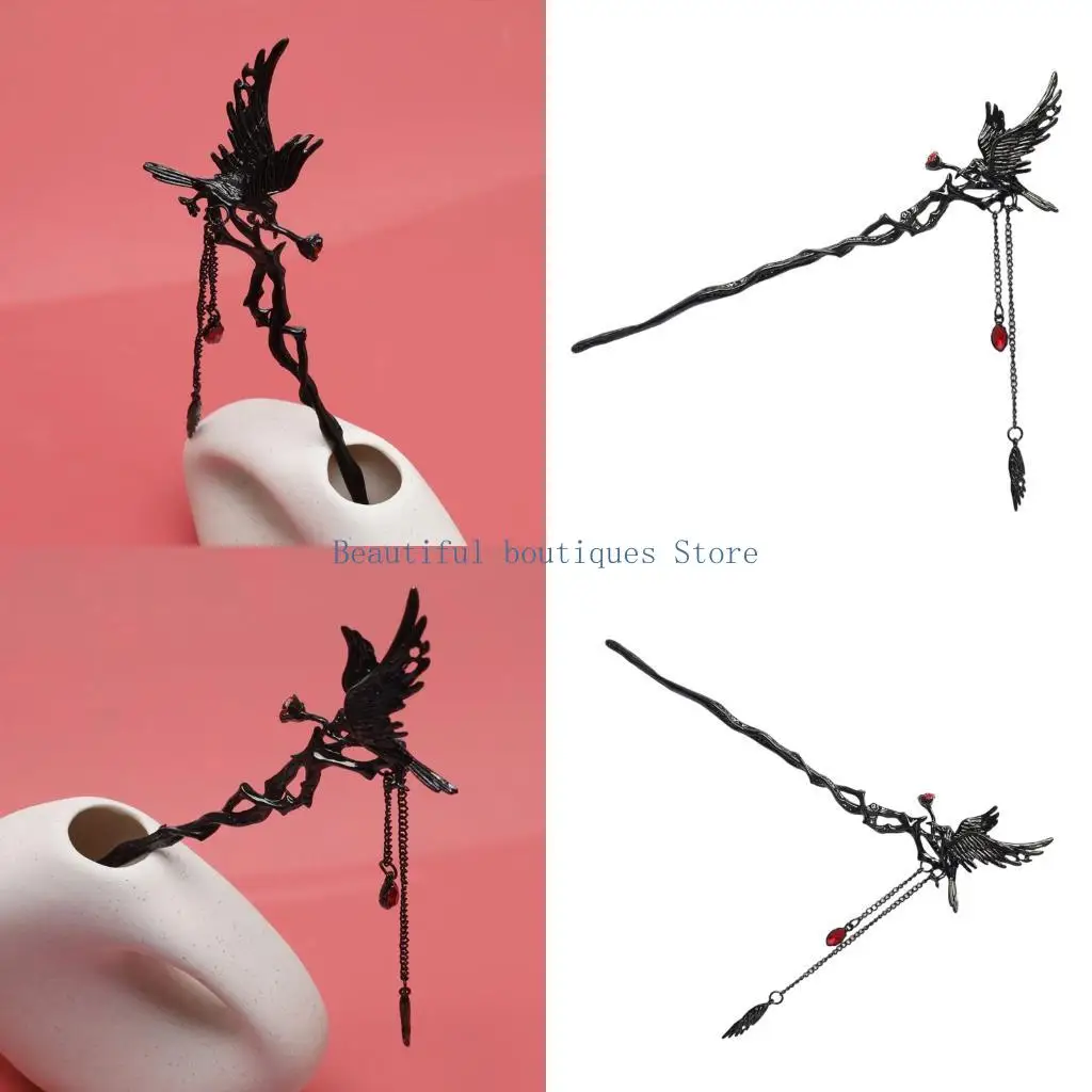 U4LF Delicate Hair Elegant Dreamy Crow Hair Jewelry Rose Chinese Traditional Decorative Hair Jewelry
U4LF Delicate Hair Elegant Dreamy Crow Hair Jewelry Rose Chinese Traditional Decorative Hair Jewelry