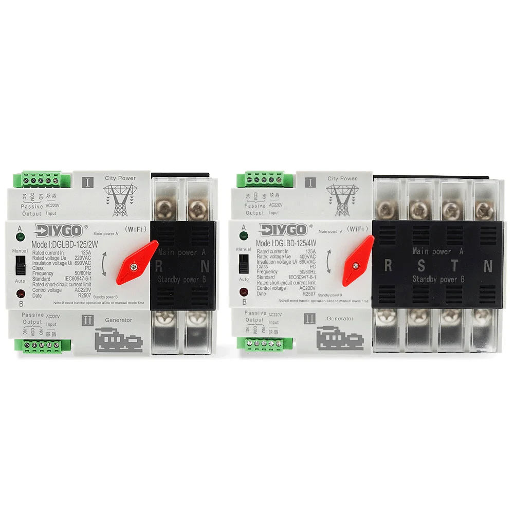 DIY GO eWelink 2P 4P WIFI smart ATS timer 220V Dual Power Automatic Transfer Selector Switch Uninterrupted Remote Control 125A
DIY GO eWelink 2P 4P WIFI smart ATS timer 220V Dual Power Automatic Transfer Selector Switch Uninterrupted Remote Control 125A