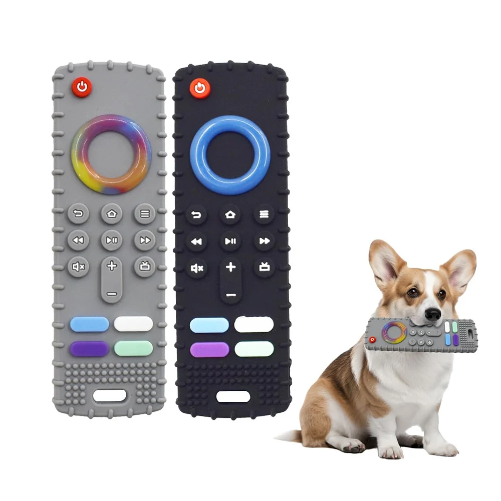 Silicone Puppy Teething Toys,Dog Chew Toys TV Remote Teethers for Small Dogs and Puppies,Interactive Toys for Dog Cleaning Teeth
Silicone Puppy Teething Toys,Dog Chew Toys TV Remote Teethers for Small Dogs and Puppies,Interactive Toys for Dog Cleaning Teeth