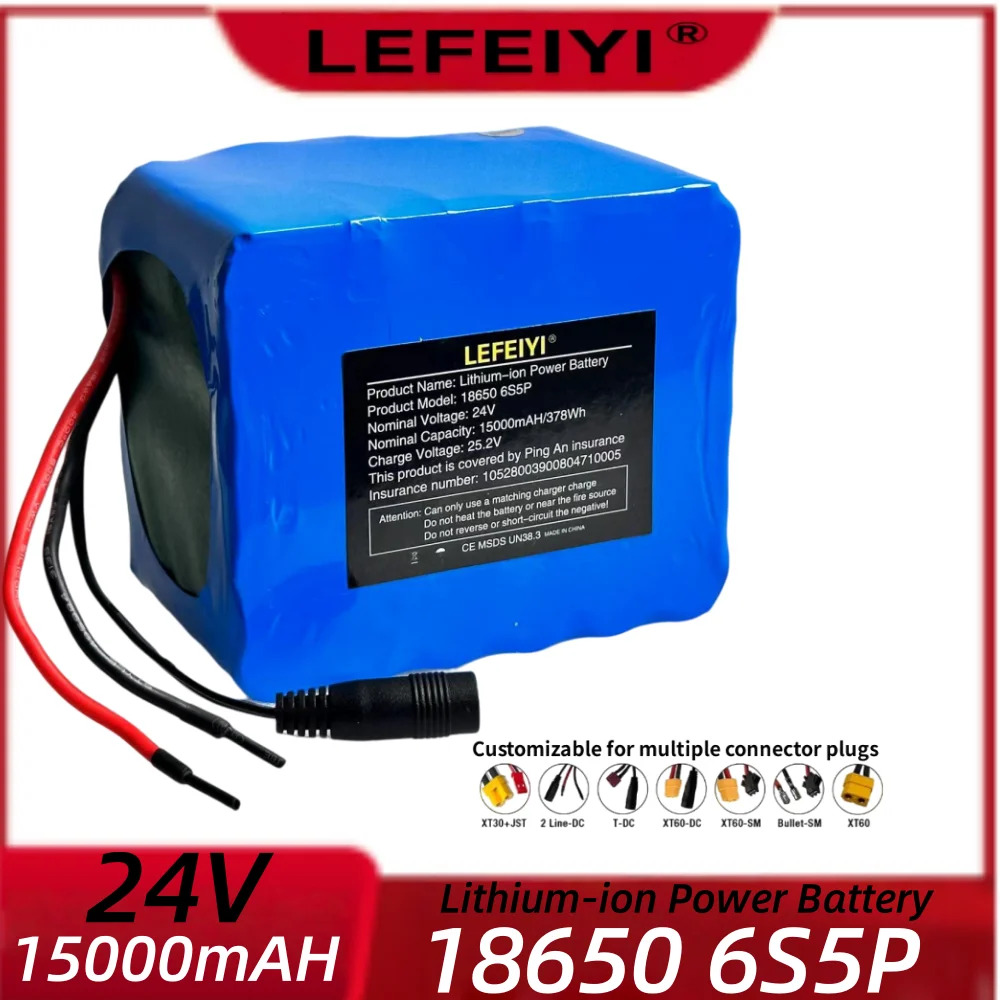 New 24V 6S5P 18650 25.2 V 15000mAh rechargeable lithium-ion battery pack+2A 25.2 V charger
New 24V 6S5P 18650 25.2 V 15000mAh rechargeable lithium-ion battery pack+2A 25.2 V charger