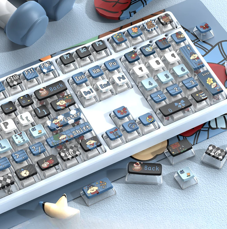 PC transparent PBT thermal sublimation mechanical keyboard keycap full set compatible with 108/104/99/98/87/68 etc
PC transparent PBT thermal sublimation mechanical keyboard keycap full set compatible with 108/104/99/98/87/68 etc