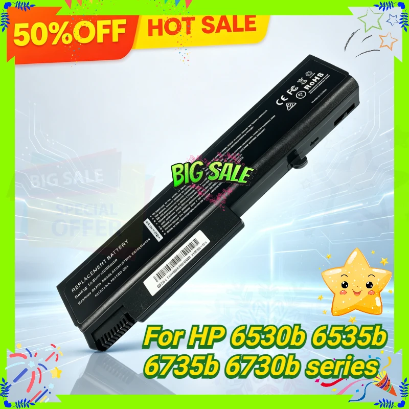 10.8V 5200mAh New Laptop Battery for Hp Compaq 6530b 6535b 6735b HSTNN-IB68 IB69 C68C EliteBook 8440P 8440W 6930p 6450B 6 Cells
10.8V 5200mAh New Laptop Battery for Hp Compaq 6530b 6535b 6735b HSTNN-IB68 IB69 C68C EliteBook 8440P 8440W 6930p 6450B 6 Cells