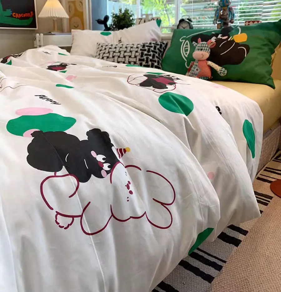 Fashion cute cartoon green yellow bedding set teen,twin full queen lovely cotton home textile bed sheet pillow case duvet cover
Fashion cute cartoon green yellow bedding set teen,twin full queen lovely cotton home textile bed sheet pillow case duvet cover
