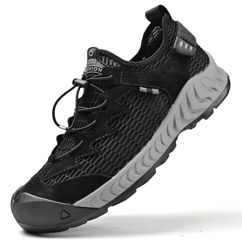 Summer Men's Outdoor Lightweight Hiking Shoes with Breathable Mesh Fabric Wear-resistant and Non Slip Sole
Summer Men's Outdoor Lightweight Hiking Shoes with Breathable Mesh Fabric Wear-resistant and Non Slip Sole