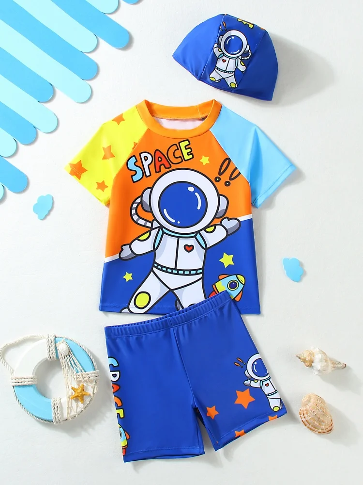 Boy Kids Swimsuit 2025 New Cartoon Astronaut Short Sleeve Children Swimwear Summer Shorts 3 Piece Beach Bathing Suits Swimming
Boy Kids Swimsuit 2025 New Cartoon Astronaut Short Sleeve Children Swimwear Summer Shorts 3 Piece Beach Bathing Suits Swimming