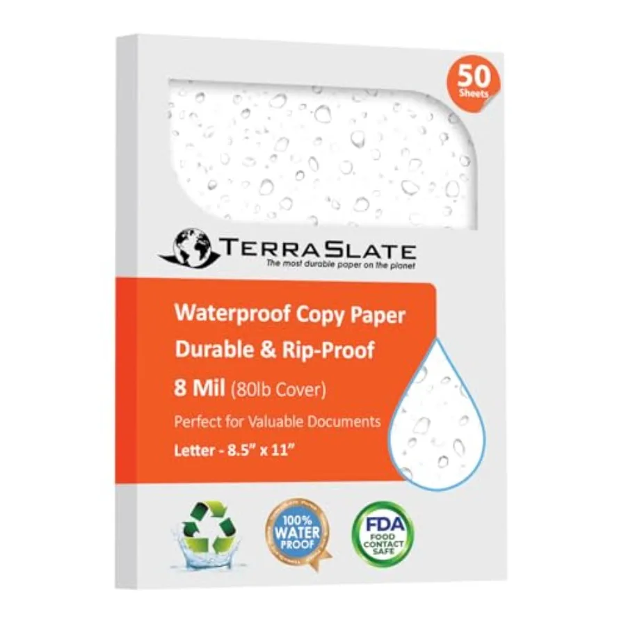 Premium Waterproof Laser Printer Copy Paper " " 8 Mil Ra Weatherproof
Premium Waterproof Laser Printer Copy Paper " " 8 Mil Ra Weatherproof