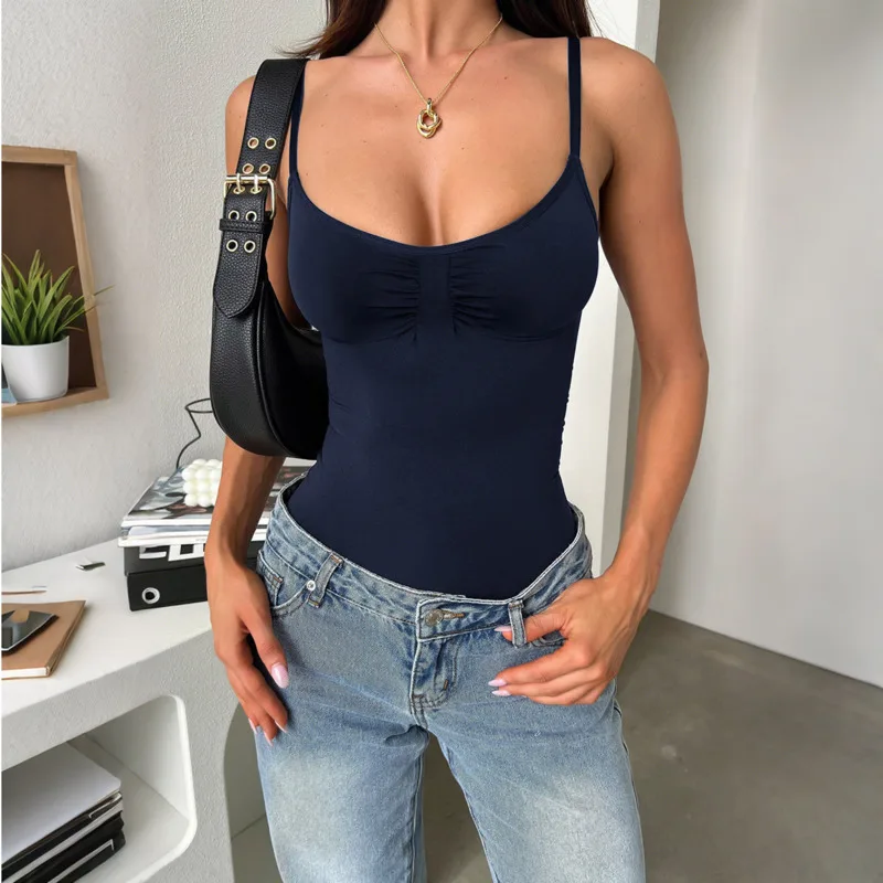 Y2K Sexy Straps Camisole Vest Jumpsuit For Women's Fashion Summer Solid Color Multiple Styles Self-cultivation Jumpsuit Camisole
Y2K Sexy Straps Camisole Vest Jumpsuit For Women's Fashion Summer Solid Color Multiple Styles Self-cultivation Jumpsuit Camisole