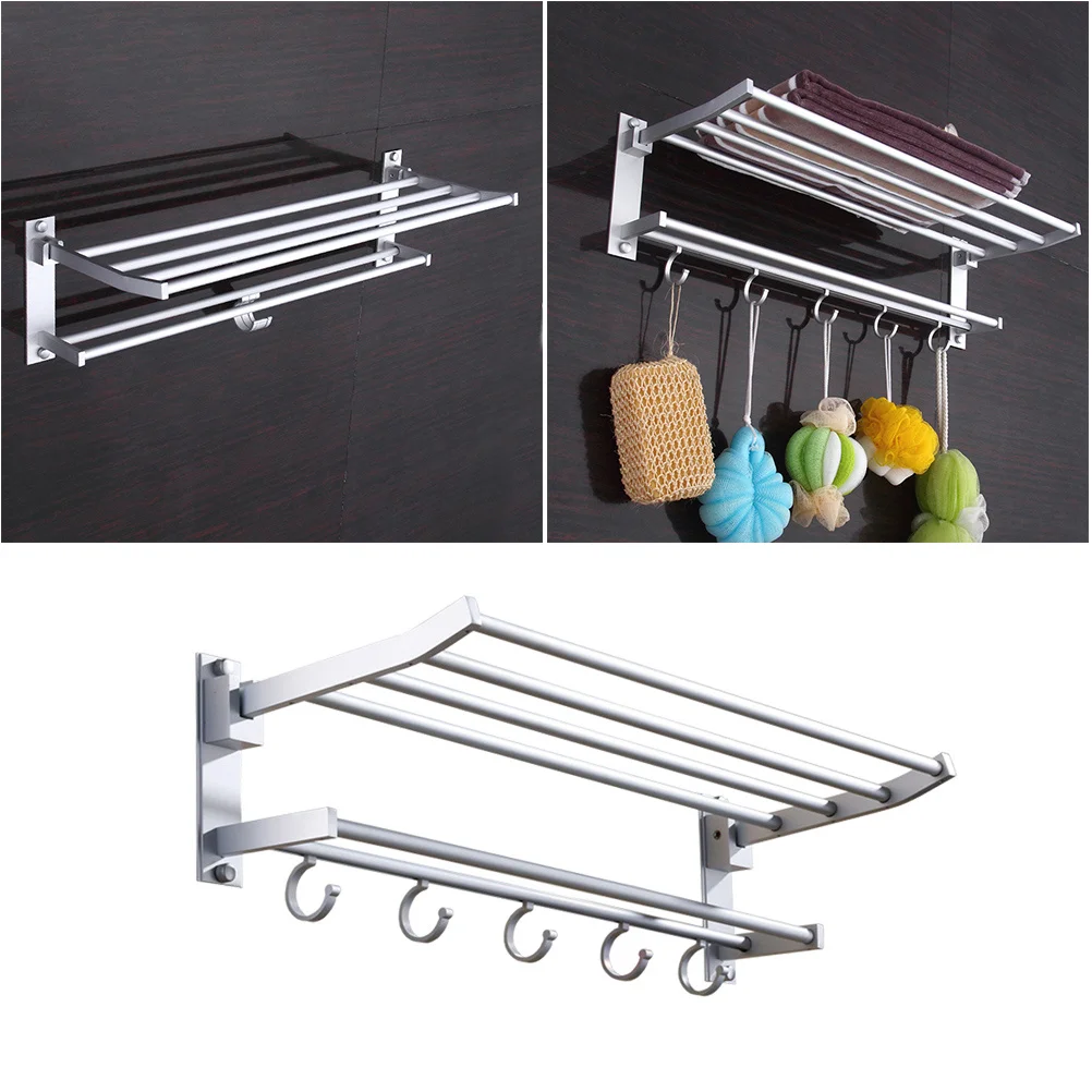 1Pcs Double-Layer Towel Bar Space Aluminum 40Cm Silver Flexible Folding Wall Mounted Bath Accessory Towel Rack Organizer
1Pcs Double-Layer Towel Bar Space Aluminum 40Cm Silver Flexible Folding Wall Mounted Bath Accessory Towel Rack Organizer