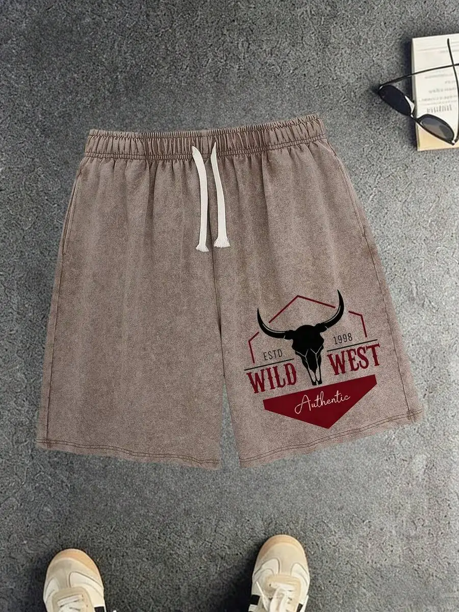 Vintage Western Print Cotton Drawstring Shorts For Men Casual Summer Wear
Vintage Western Print Cotton Drawstring Shorts For Men Casual Summer Wear