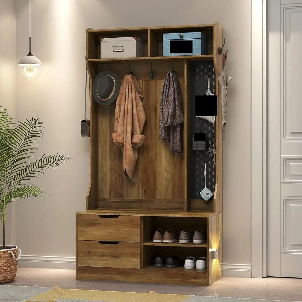 Hall Tree with 6 Hooks,Coat Hanger, Entryway Bench, Storage Bench,or Entrance,or The Entrance Hall
Hall Tree with 6 Hooks,Coat Hanger, Entryway Bench, Storage Bench,or Entrance,or The Entrance Hall