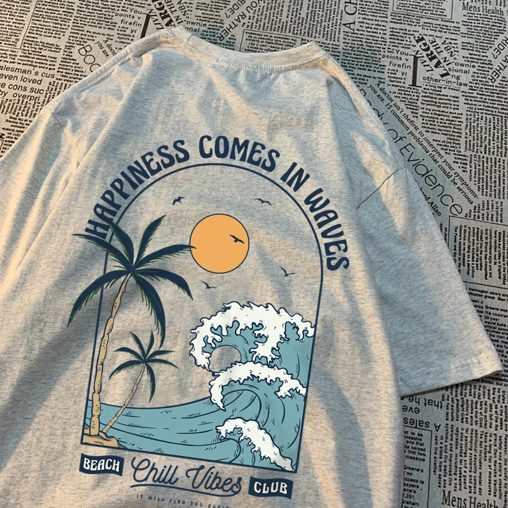 Happiness is coming print t-shirt for men 100% cotton fashionable loose casual t-shirt breathable couple short-sleeved top
Happiness is coming print t-shirt for men 100% cotton fashionable loose casual t-shirt breathable couple short-sleeved top