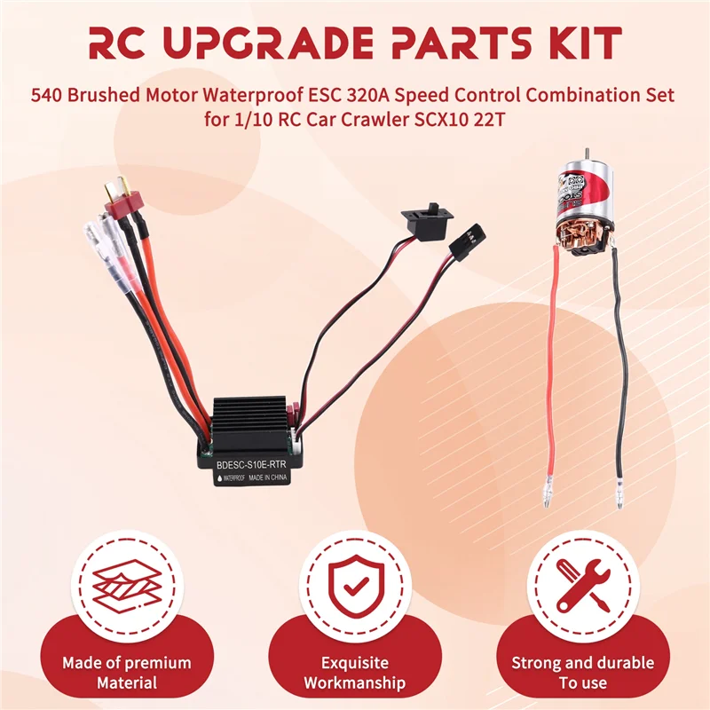 【Горячие товары】540 матовый двигатель водонепроницаемый ESC 320A комбинированный набор управления скоростью для 1/10 RC автомобиля гусеничный осевой SCX10
【Горячие товары】540 матовый двигатель водонепроницаемый ESC 320A комбинированный набор управления скоростью для 1/10 RC автомобиля гусеничный осевой SCX10