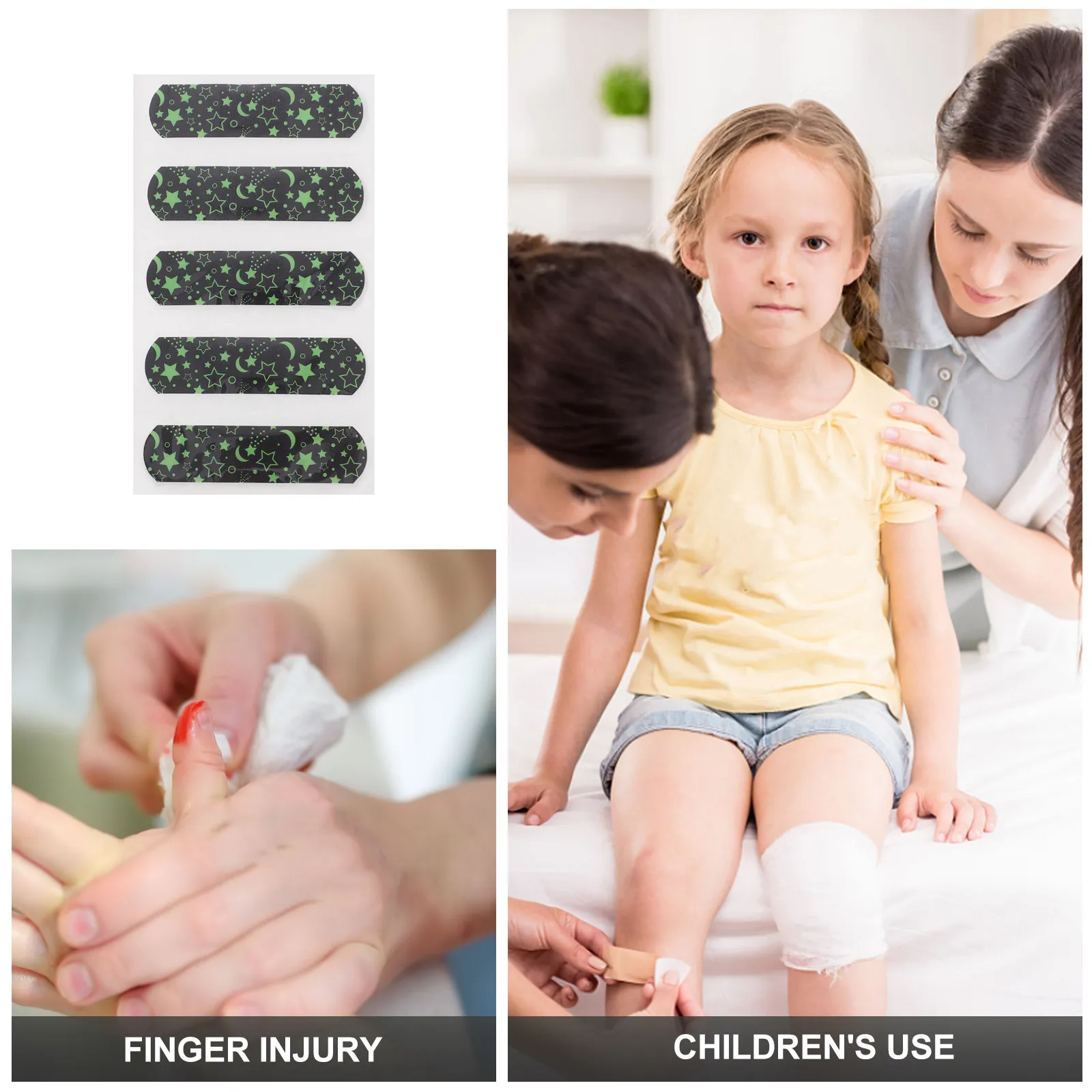 100pcs Glow In The Dark Bandages Night Light Wound Patches For Small Cuts Portable Waterproof Breathable First Aid Supplies
100pcs Glow In The Dark Bandages Night Light Wound Patches For Small Cuts Portable Waterproof Breathable First Aid Supplies