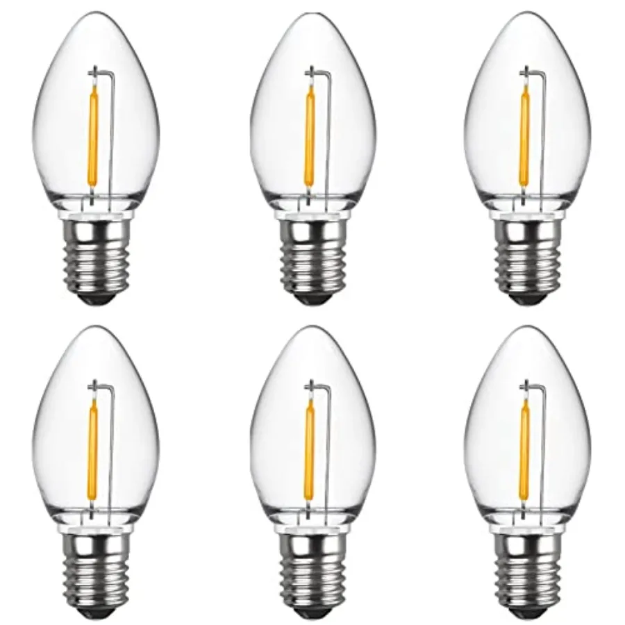 C7 LED Night Light Bulbs, Shatterproof LED Replacement Bulbs for Window Candles and Chandeliers, E12 Candelabra Base, 0.6 Watt
C7 LED Night Light Bulbs, Shatterproof LED Replacement Bulbs for Window Candles and Chandeliers, E12 Candelabra Base, 0.6 Watt