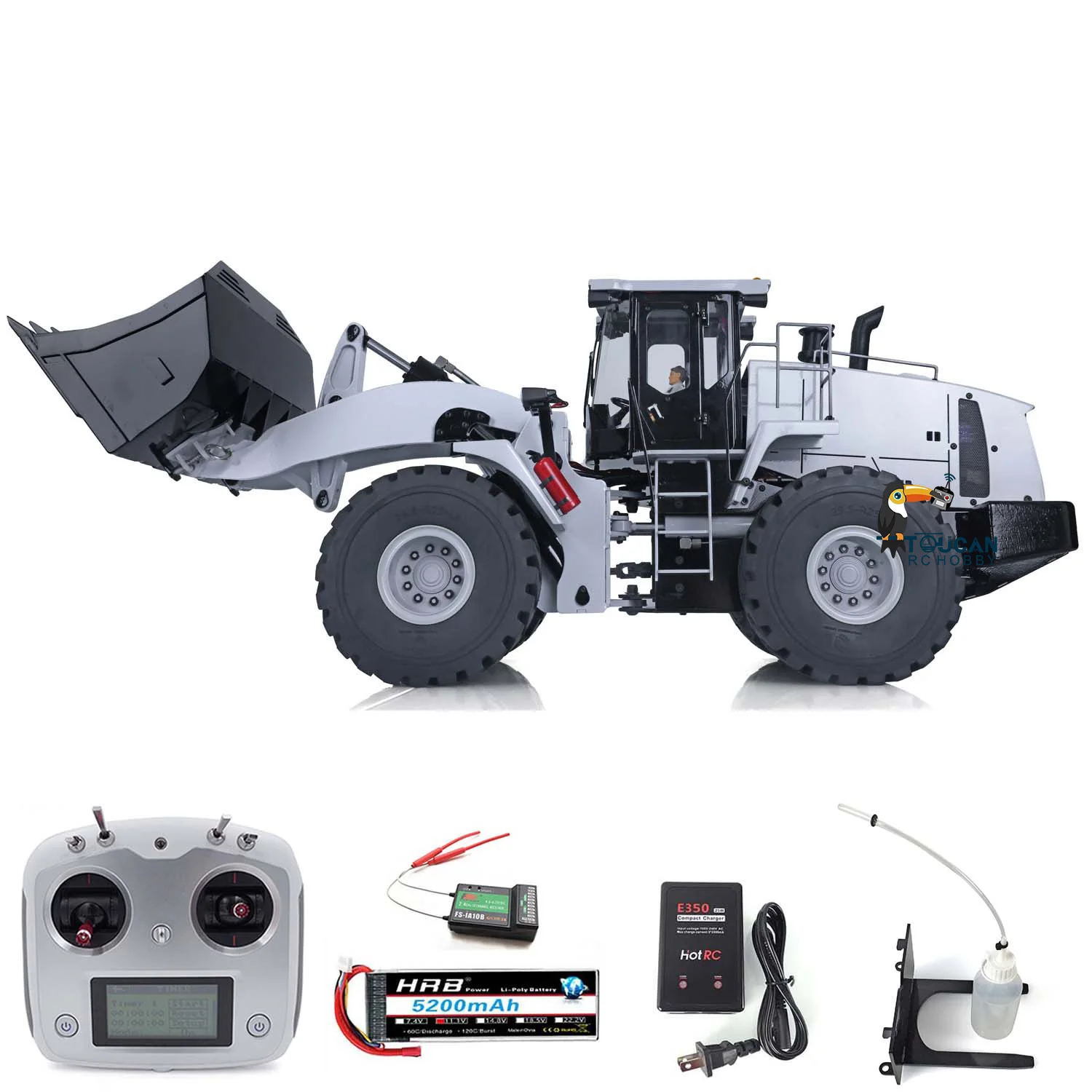 1/14 Metal Hydraulic RC Loader with ESC Motor Servo LED Lights Charger Construction Vehicle Car Model Toy for Adults Collectors
1/14 Metal Hydraulic RC Loader with ESC Motor Servo LED Lights Charger Construction Vehicle Car Model Toy for Adults Collectors