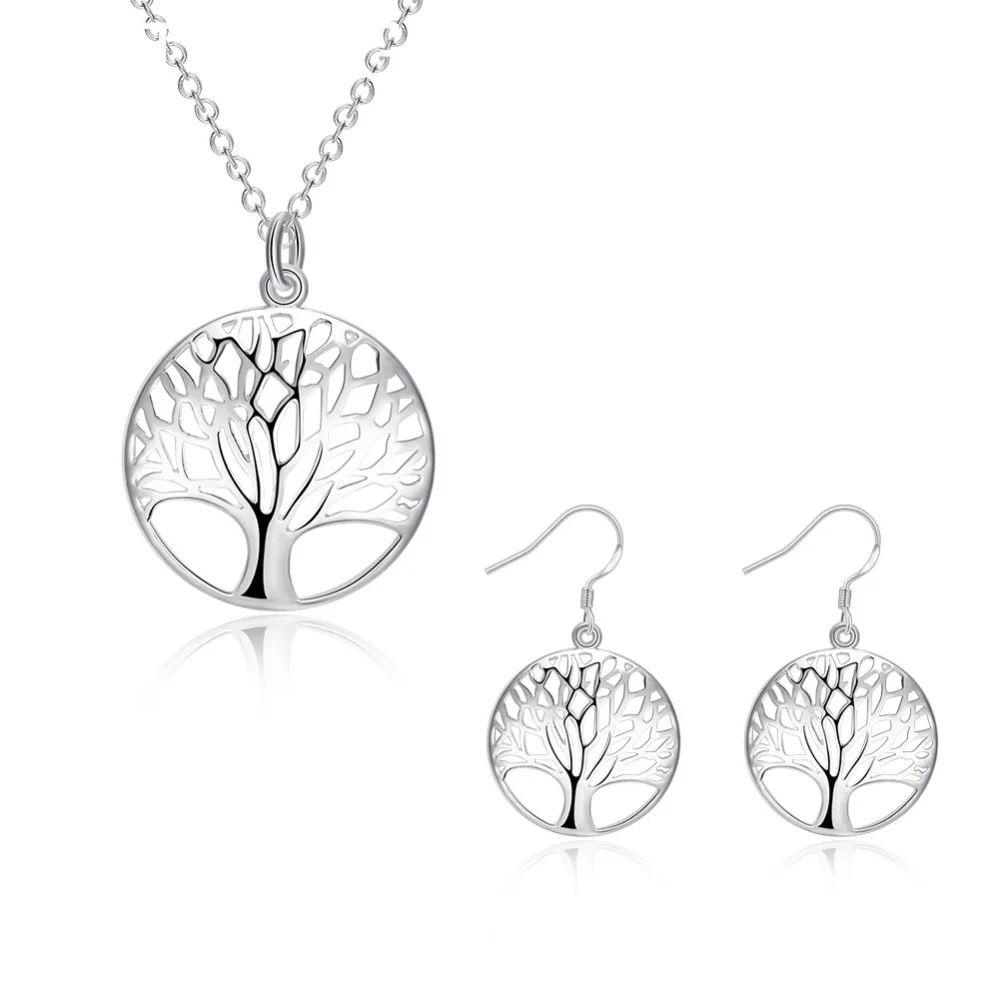 Wholesale Jewelry sets 925 sterling Silver Fine Retro tree necklace earrings for women lady Fashion Party wedding Holiday gifts
Wholesale Jewelry sets 925 sterling Silver Fine Retro tree necklace earrings for women lady Fashion Party wedding Holiday gifts
