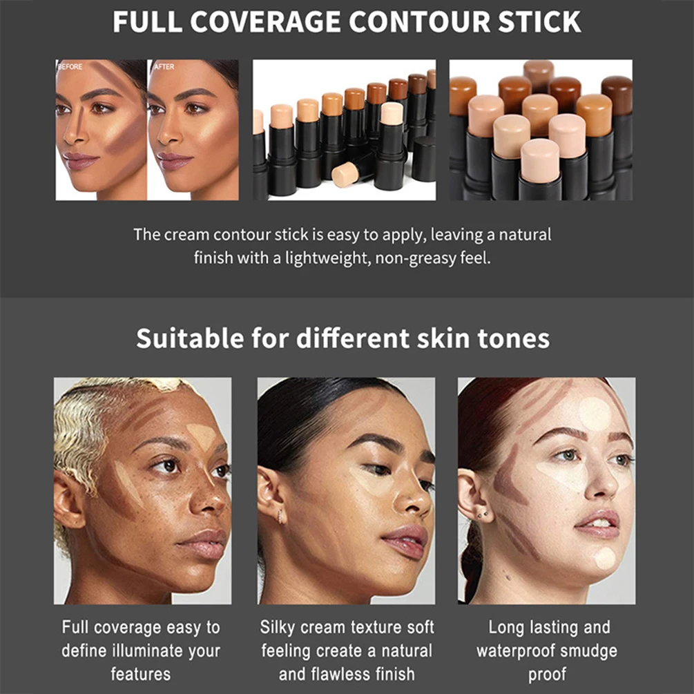 11-color Private Label Contour Stick Waterproof Full Coverage Custom Logo Long Lasting Natural Easy To Apply Makeup Wholesale
11-color Private Label Contour Stick Waterproof Full Coverage Custom Logo Long Lasting Natural Easy To Apply Makeup Wholesale