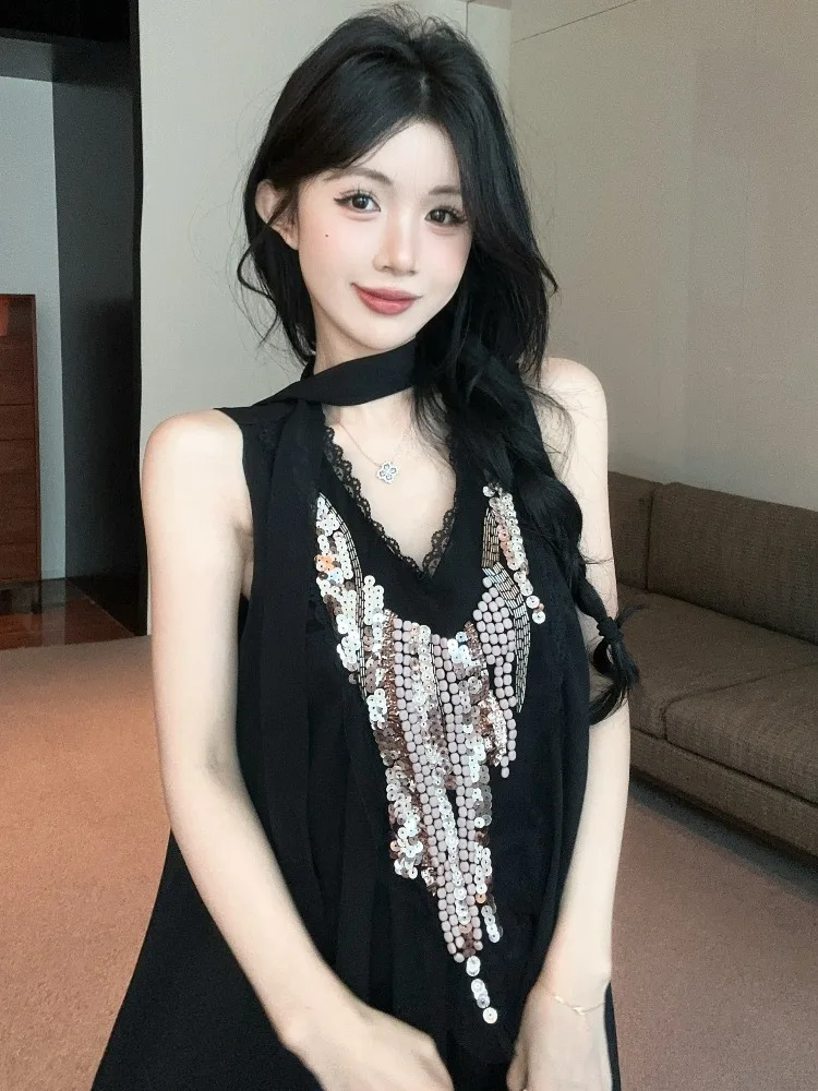 Elegant Princess Style Sleeveless Ball Gown Dress Women's Summer New Loose Versatile Fluffy A-Line Short Skirt Heavy Embroidery
Elegant Princess Style Sleeveless Ball Gown Dress Women's Summer New Loose Versatile Fluffy A-Line Short Skirt Heavy Embroidery